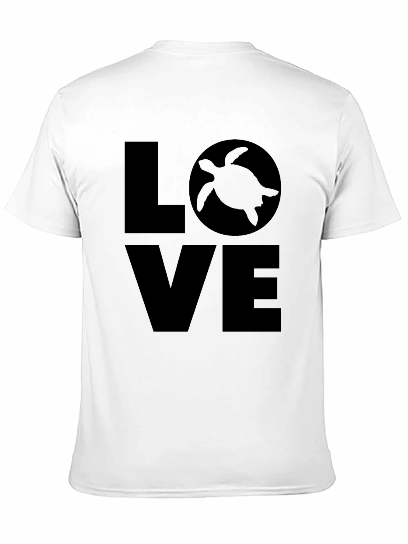 Love Turtle Black Graphic T-Shirt