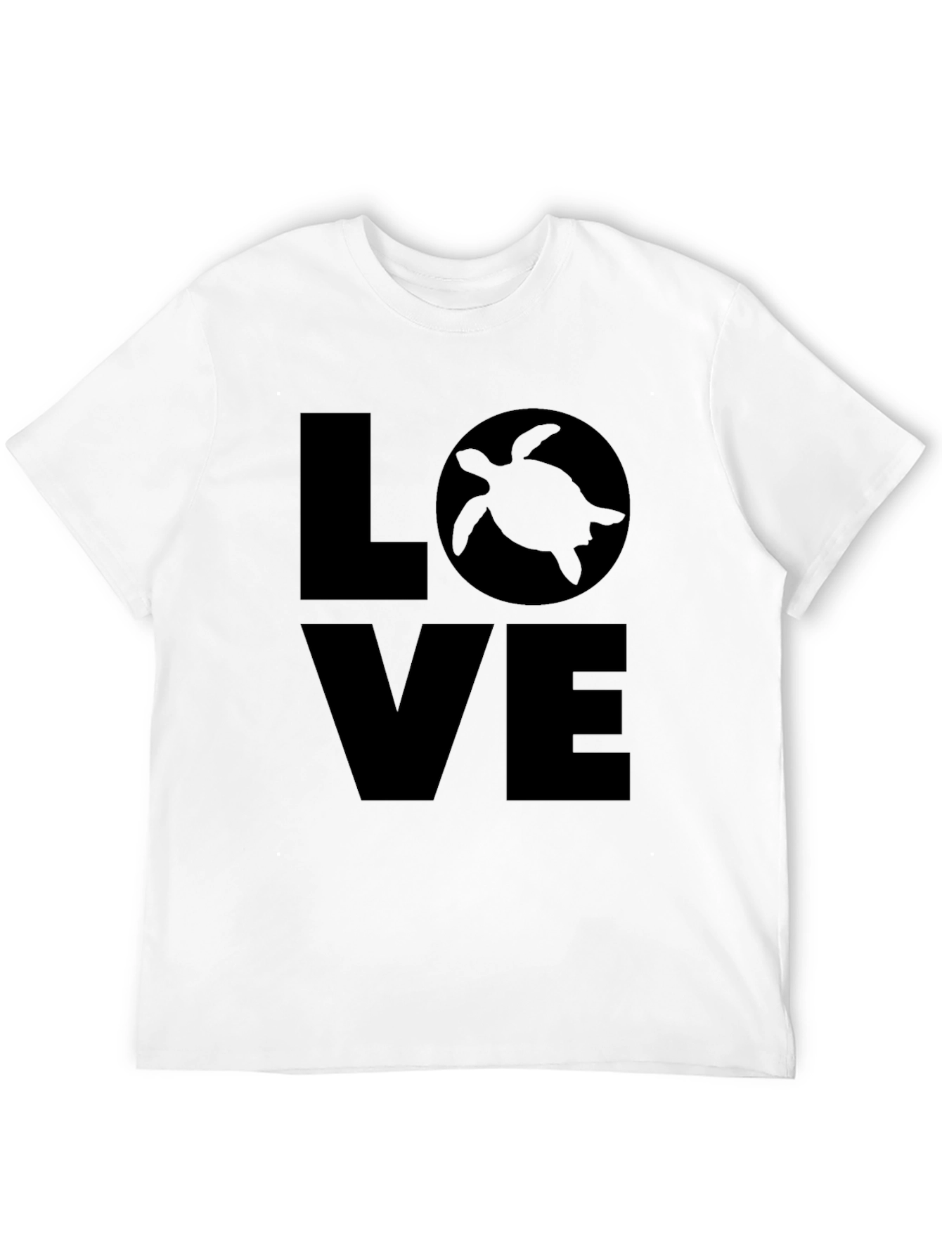 Love Turtle Black Graphic T-Shirt
