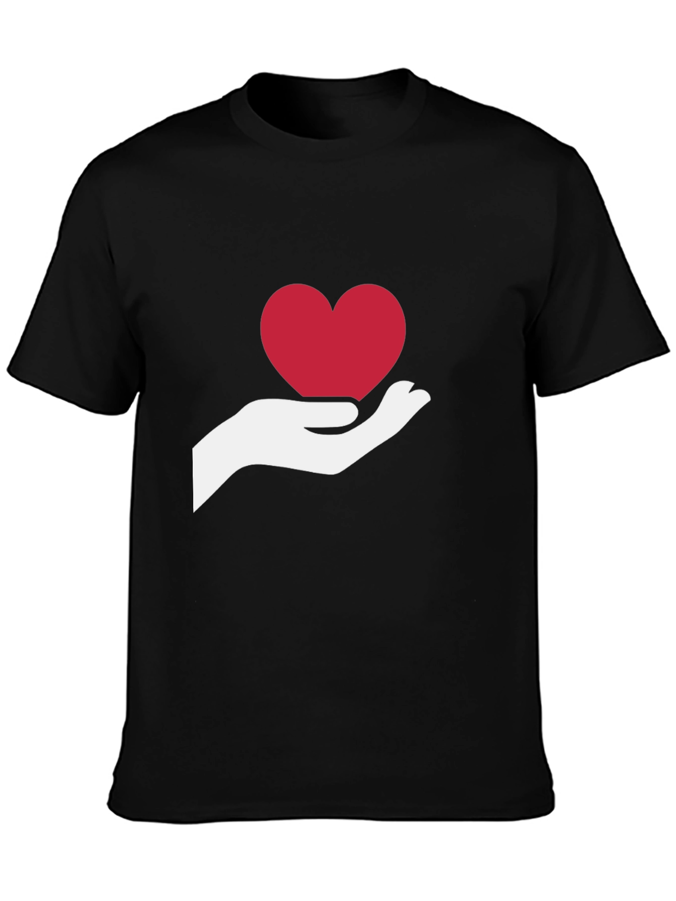 Heart in Hand Graphic Tee - Black