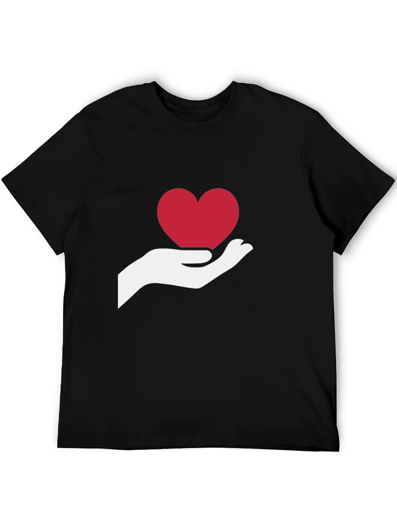 Heart in Hand Graphic Tee - Black