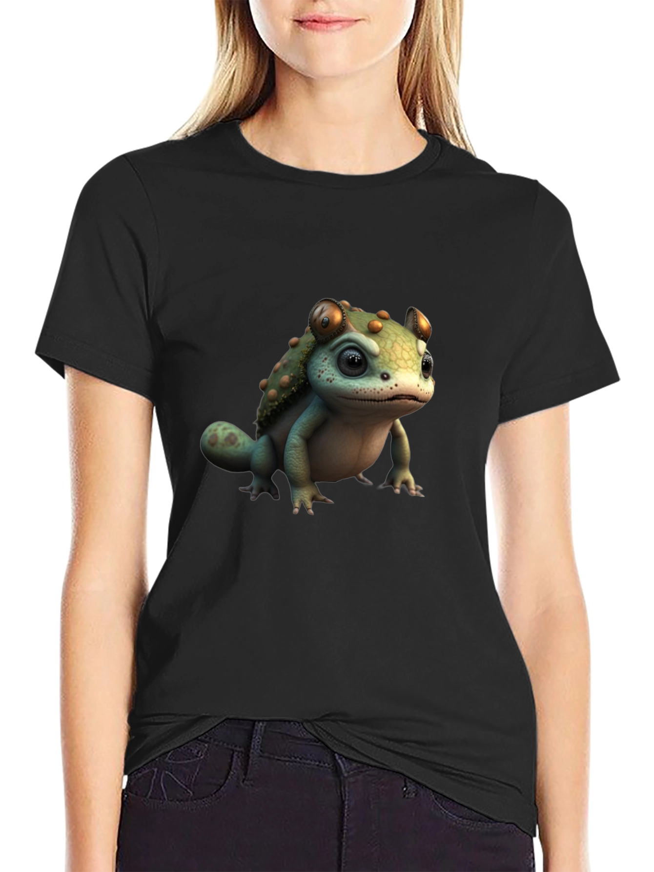 Frog Turtle Hybrid Graphic Tee - Unique Animal Design