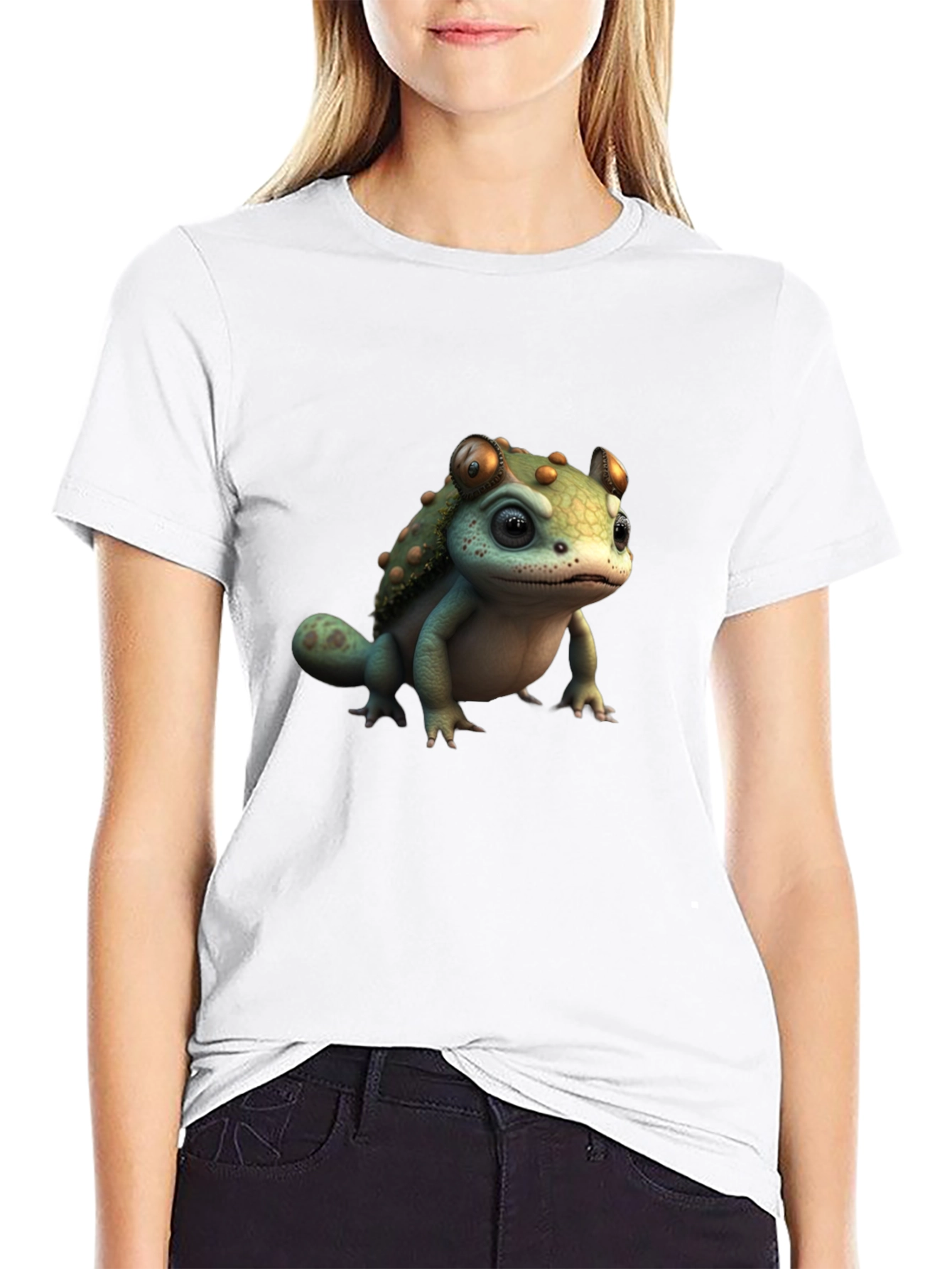 Frog Turtle Hybrid Graphic Tee - Unique Animal Design