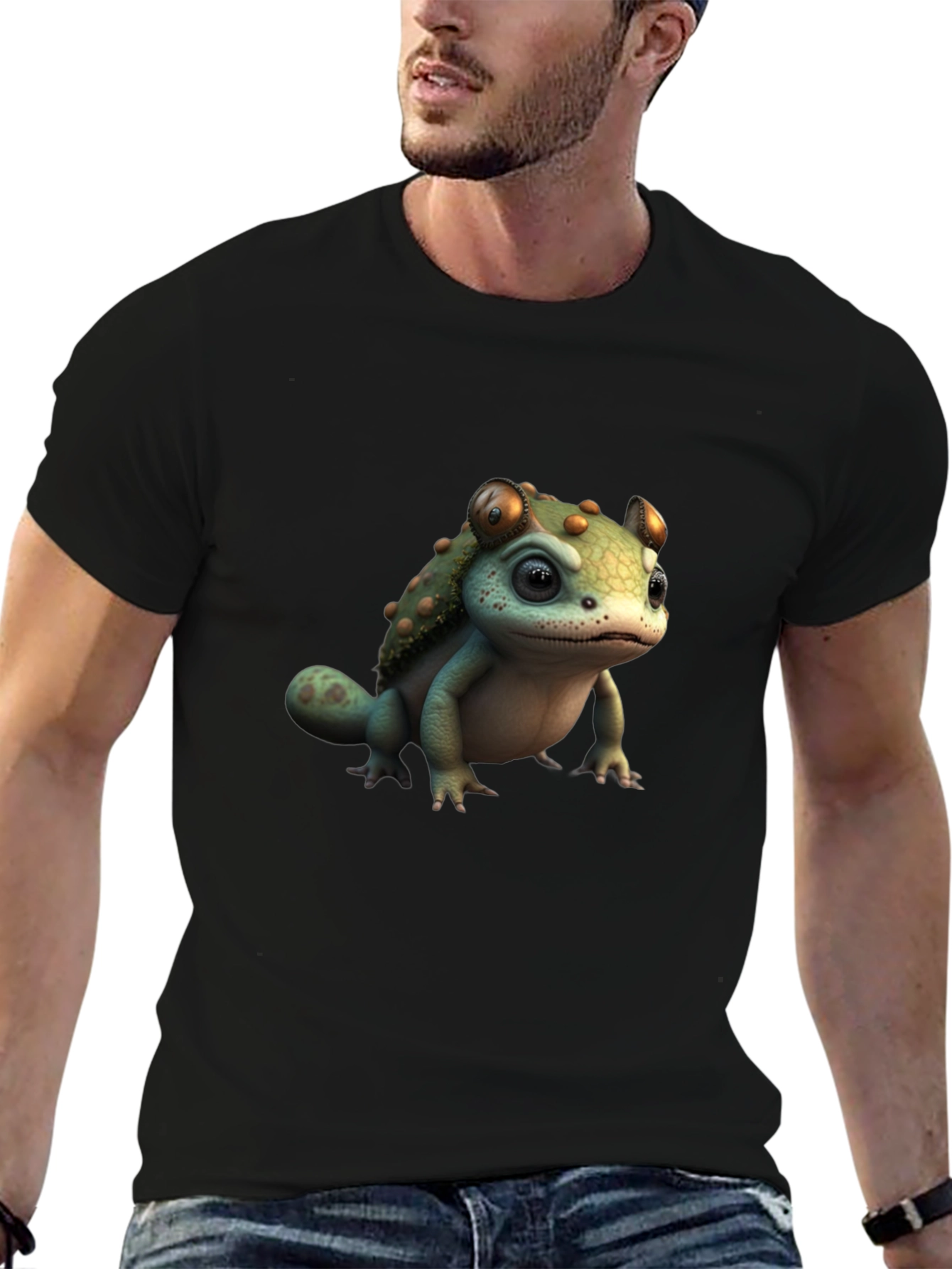 Frog Turtle Hybrid Graphic Tee - Unique Animal Design