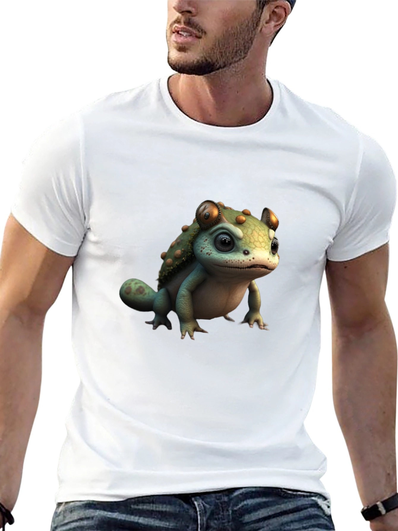 Frog Turtle Hybrid Graphic Tee - Unique Animal Design