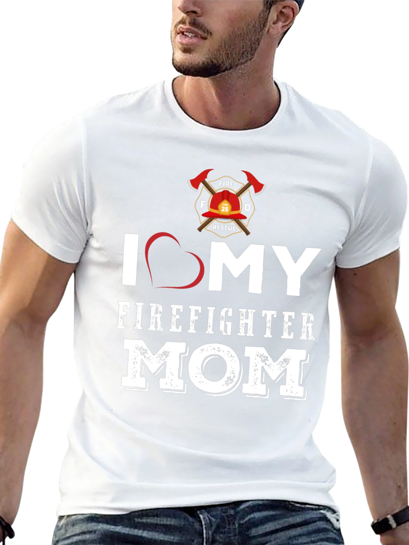 I Love My Firefighter Mom Graphic T-Shirt