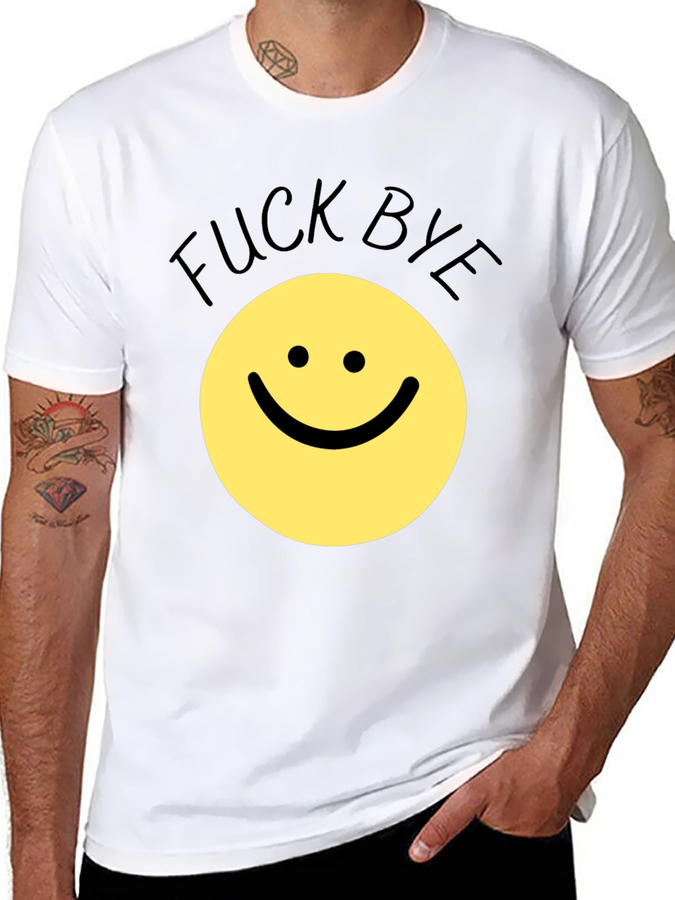 Funny Sarcastic Smiley Face T-Shirt - F*ck Bye
