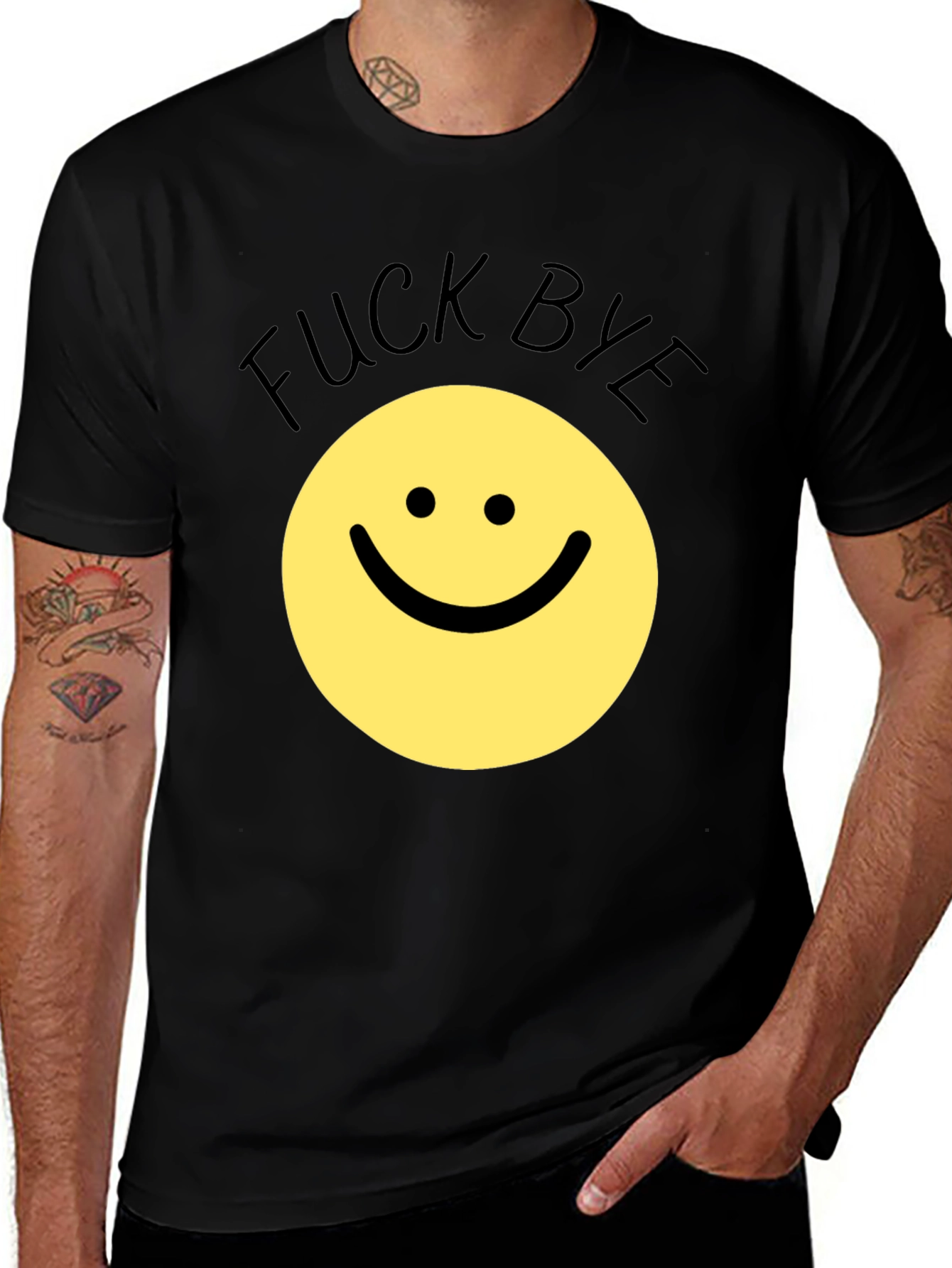 Funny Sarcastic Smiley Face T-Shirt - F*ck Bye