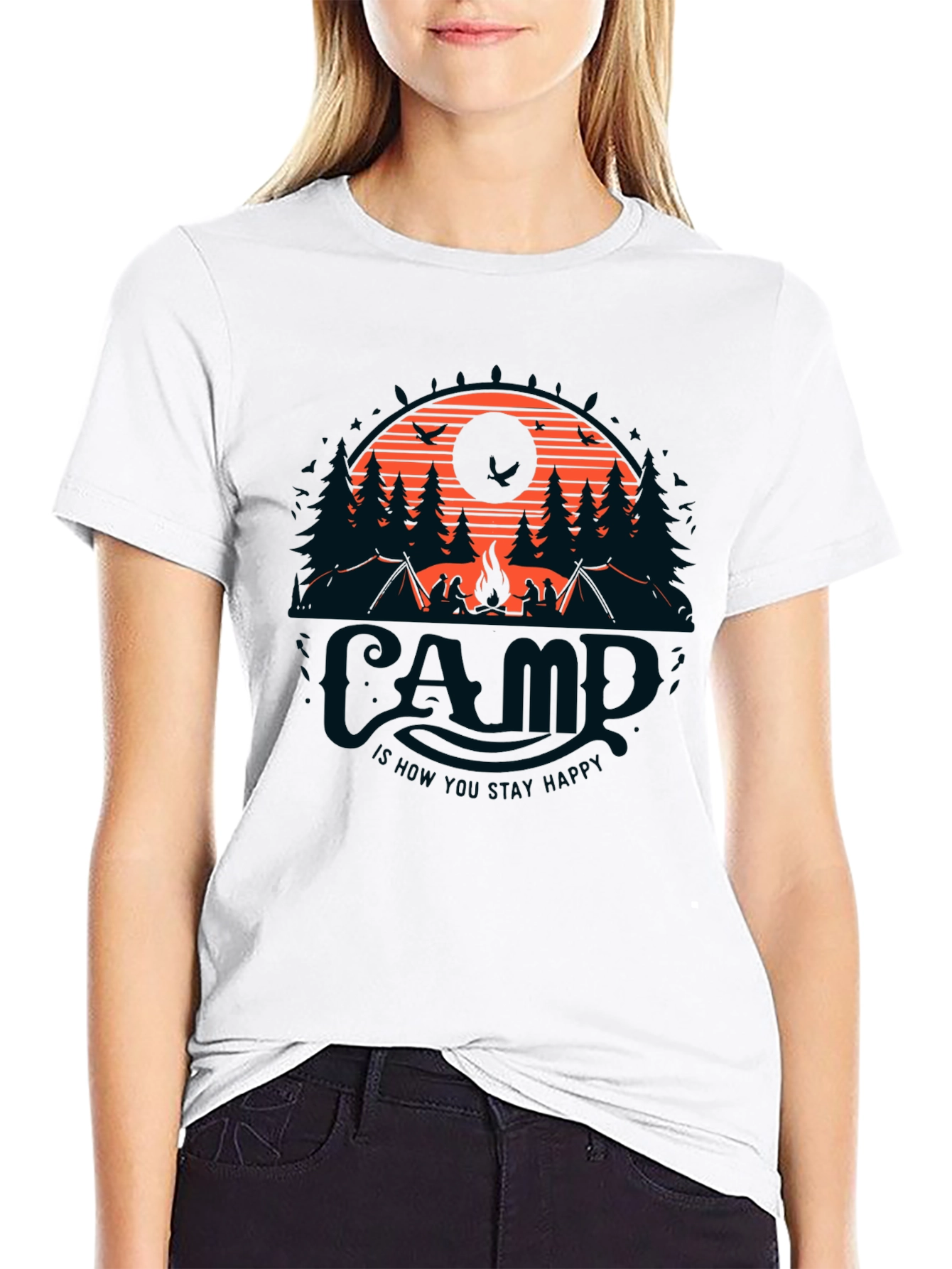 Camp Adventure T-Shirt - Stay Happy Outdoors!