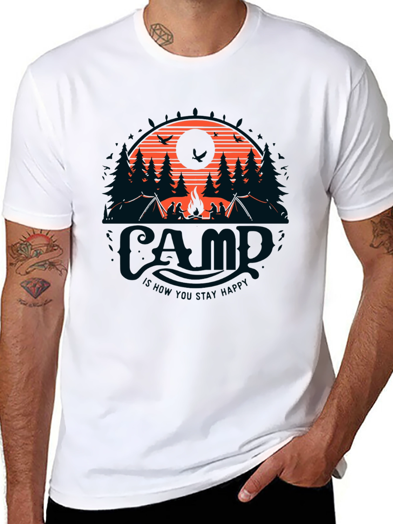 Camp Adventure T-Shirt - Stay Happy Outdoors!