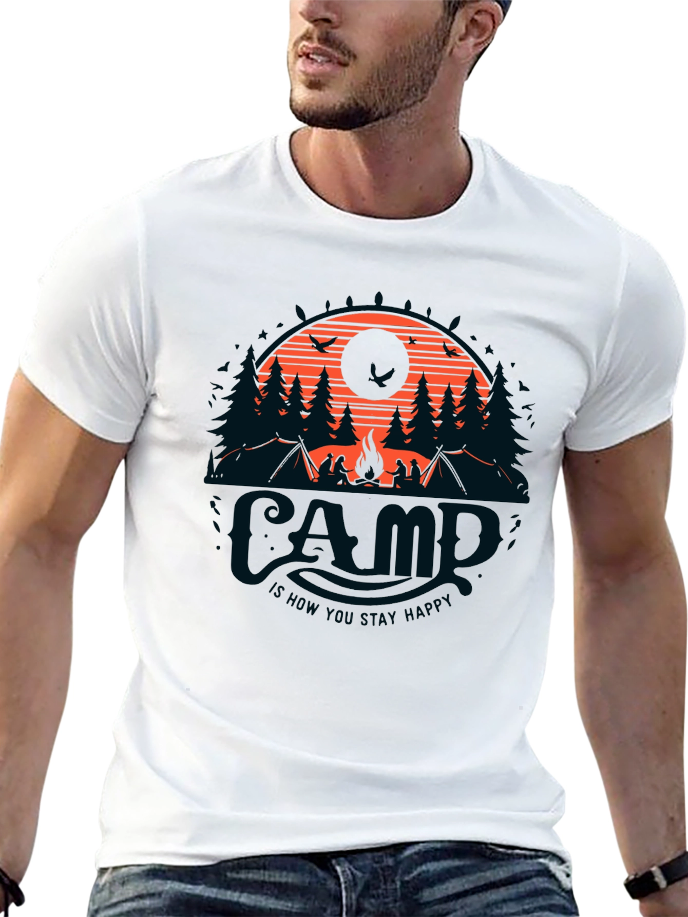 Camp Adventure T-Shirt - Stay Happy Outdoors!