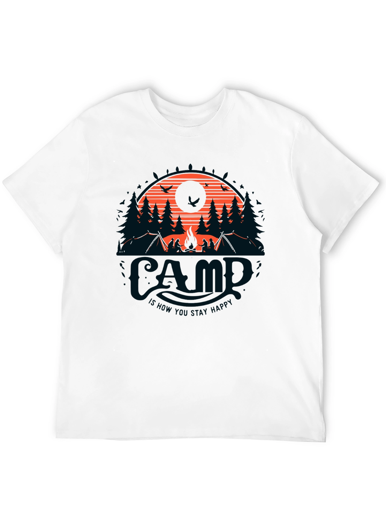 Camp Adventure T-Shirt - Stay Happy Outdoors!