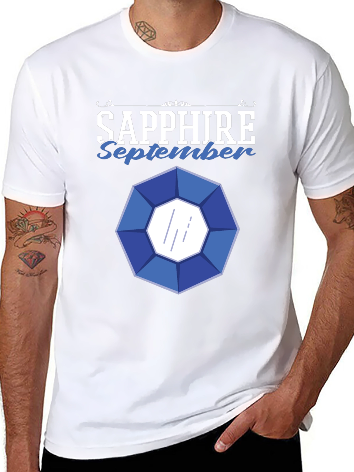 Sapphire September Gemstone Graphic T-Shirt