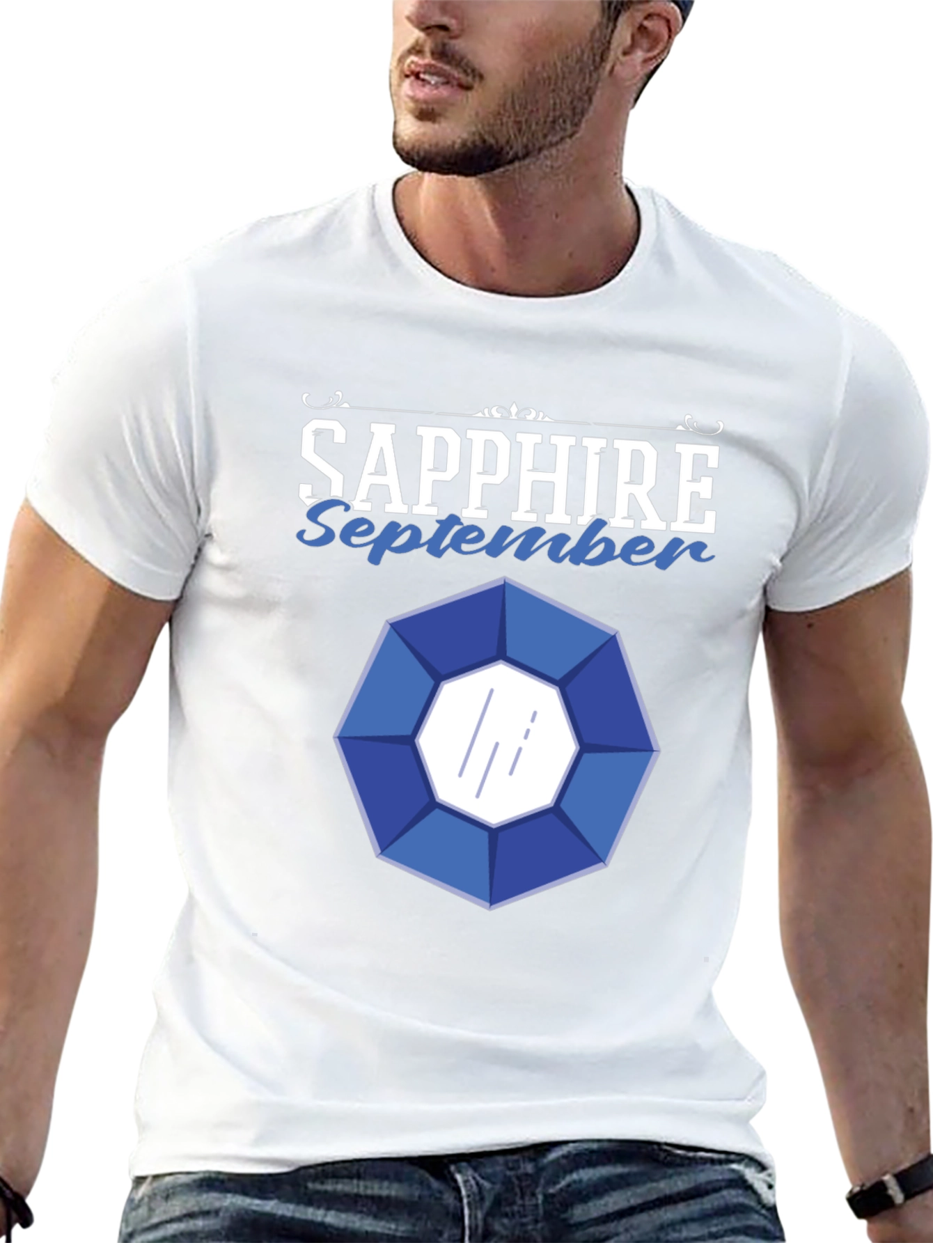 Sapphire September Gemstone Graphic T-Shirt