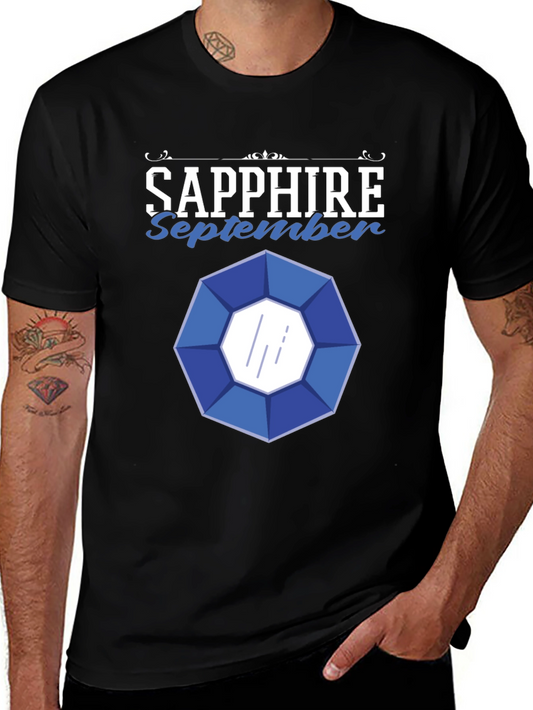 Sapphire September Gemstone Graphic T-Shirt