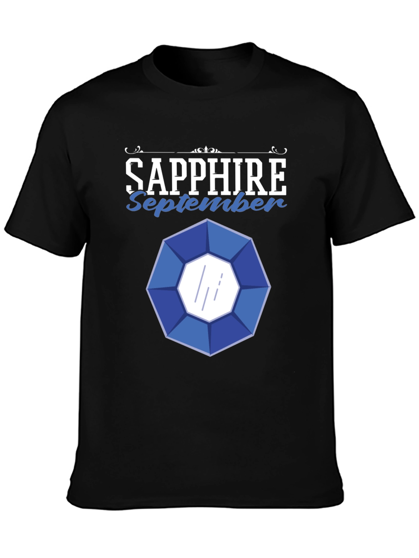 Sapphire September Gemstone Graphic T-Shirt