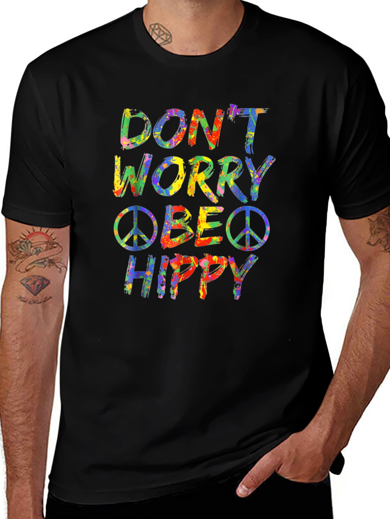 Dont Worry Be Hippy Graphic Tee