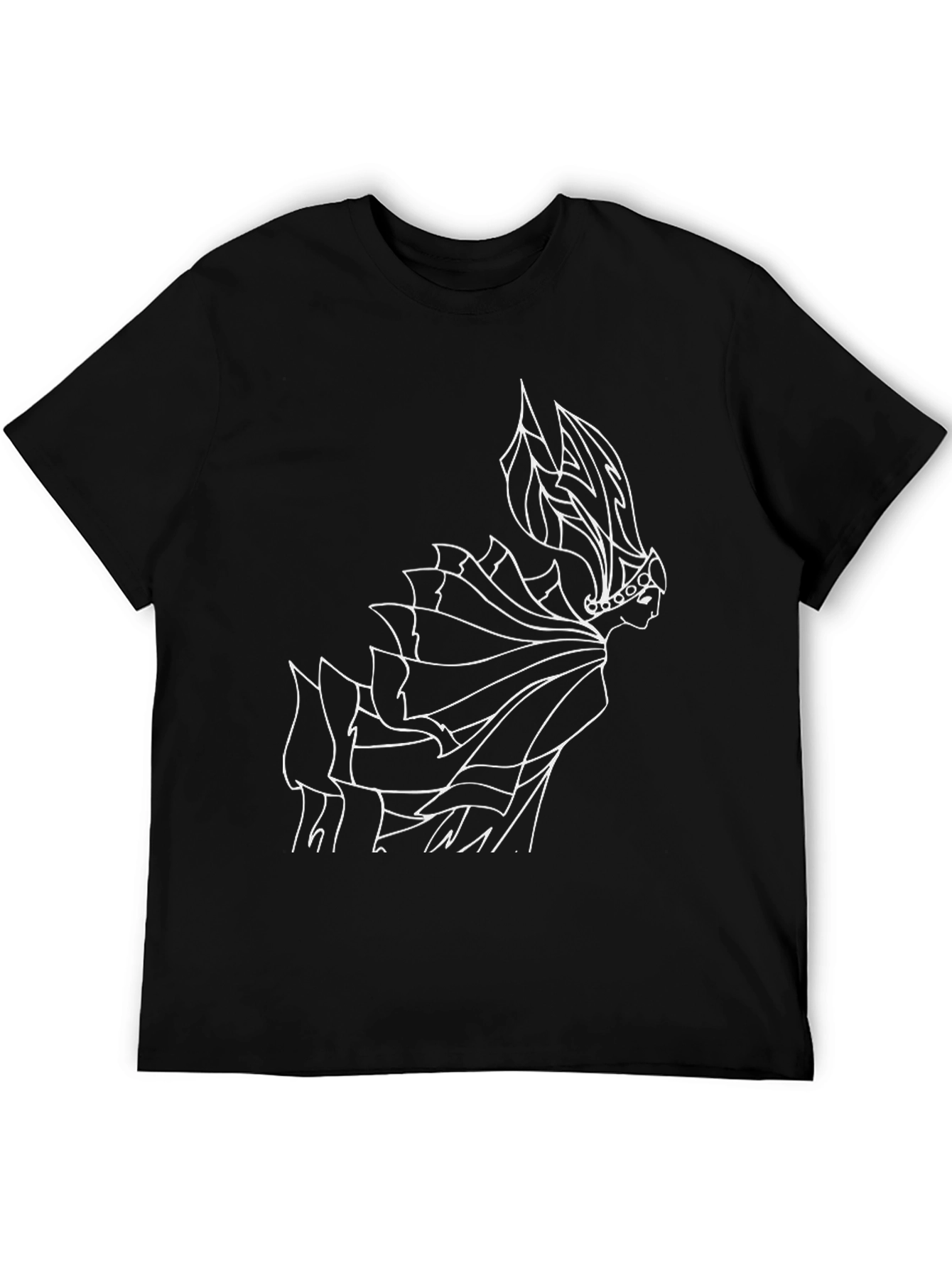 Black T-Shirt with Unique Graphic Design