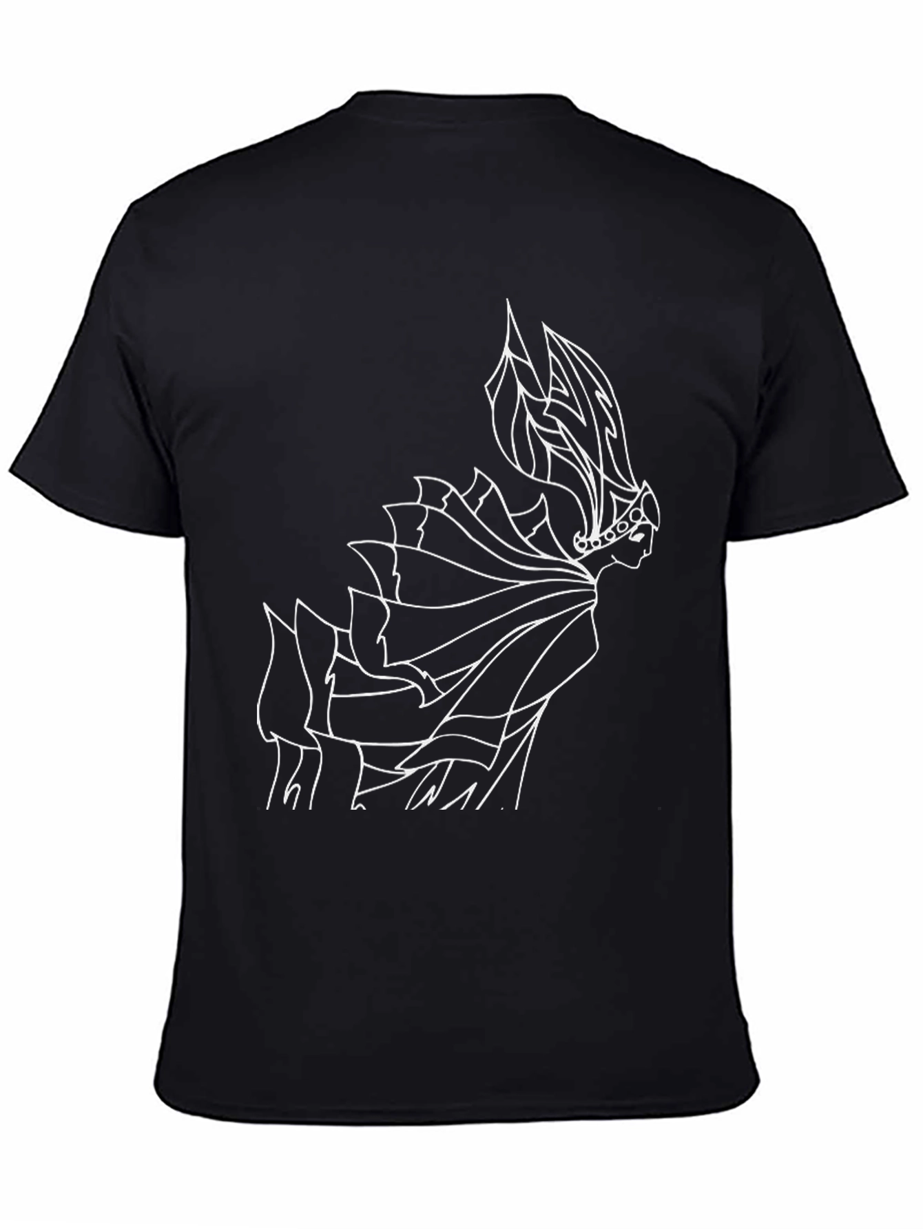 Black T-Shirt with Unique Graphic Design
