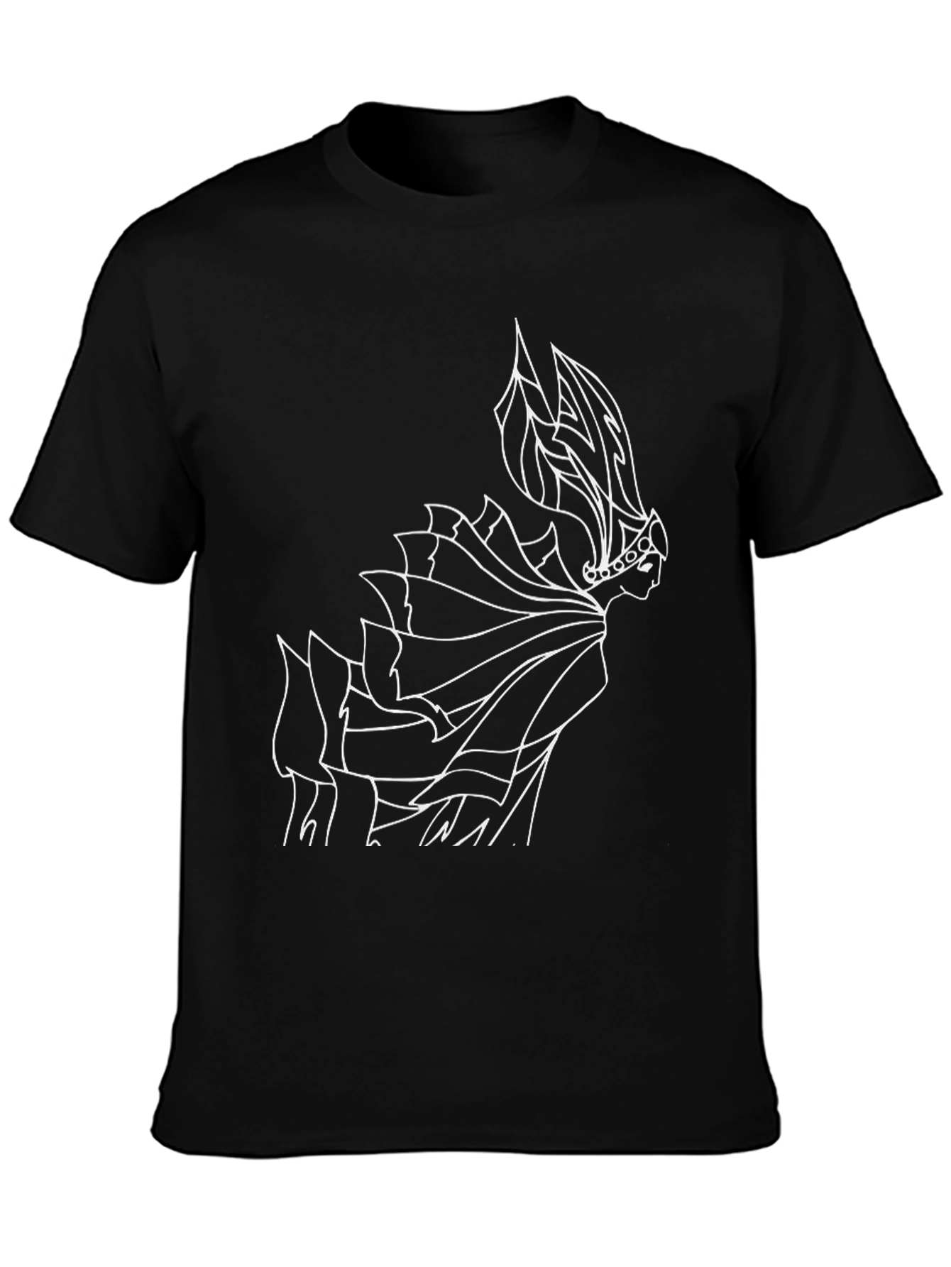 Black T-Shirt with Unique Graphic Design