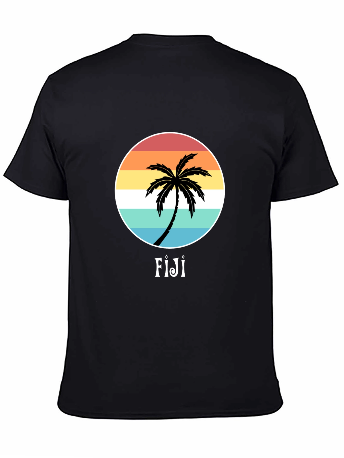 Fiji Palm Tree Sunset Graphic Tee