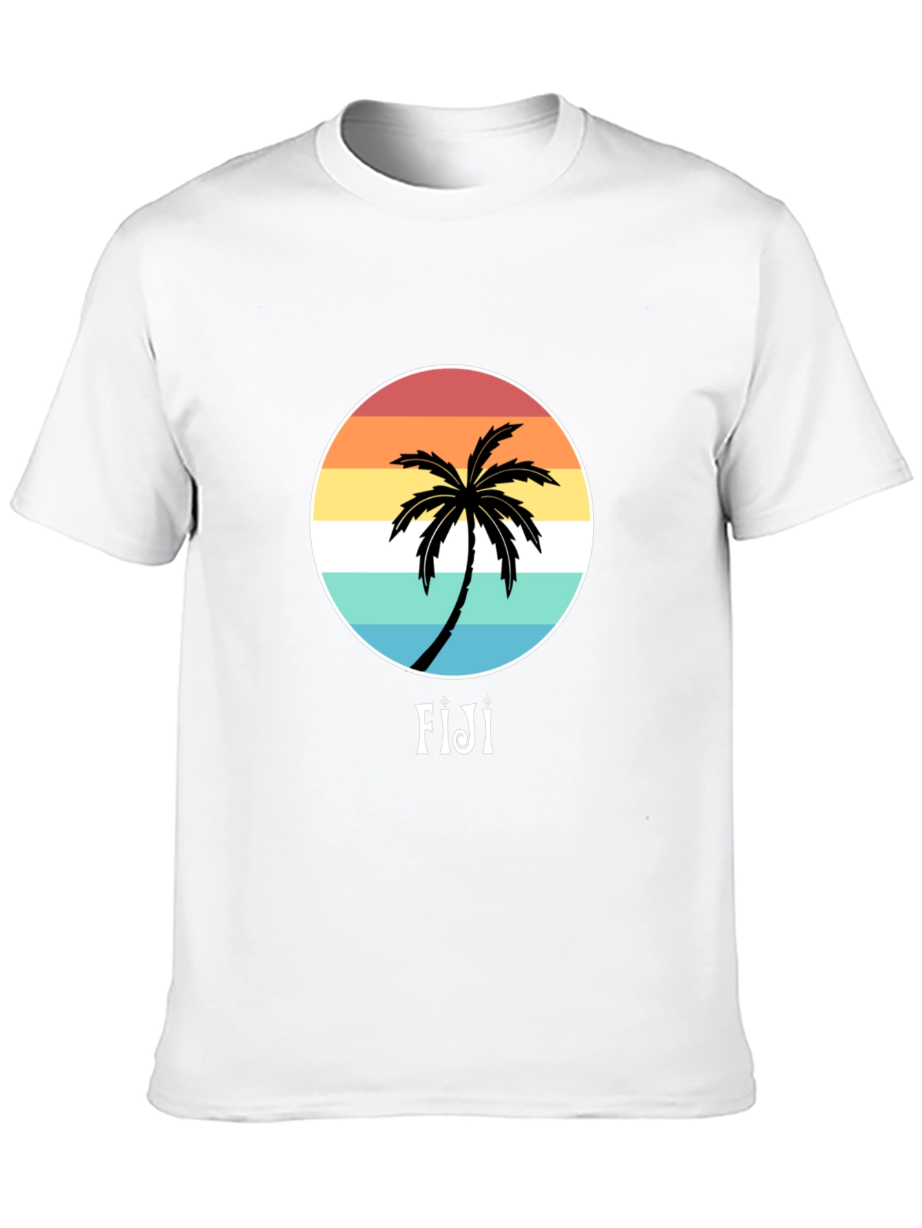 Fiji Palm Tree Sunset Graphic Tee