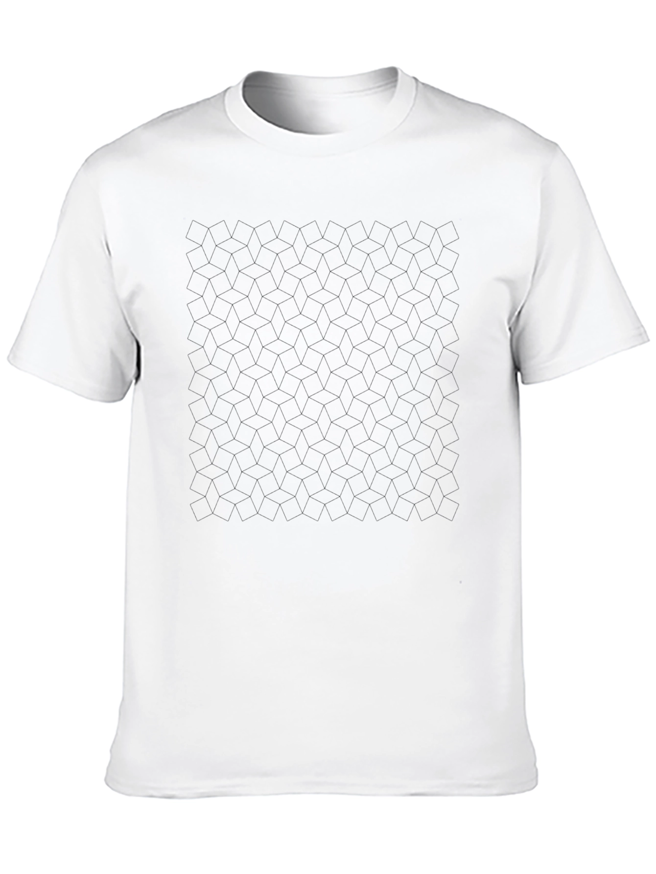 Mens Black Geometric Pattern T-Shirt