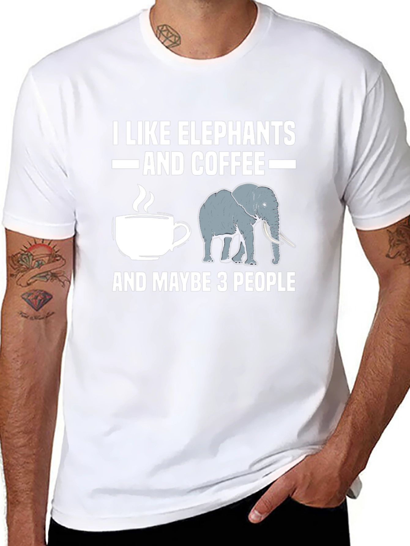 I Like Elephants and Coffee T-Shirt