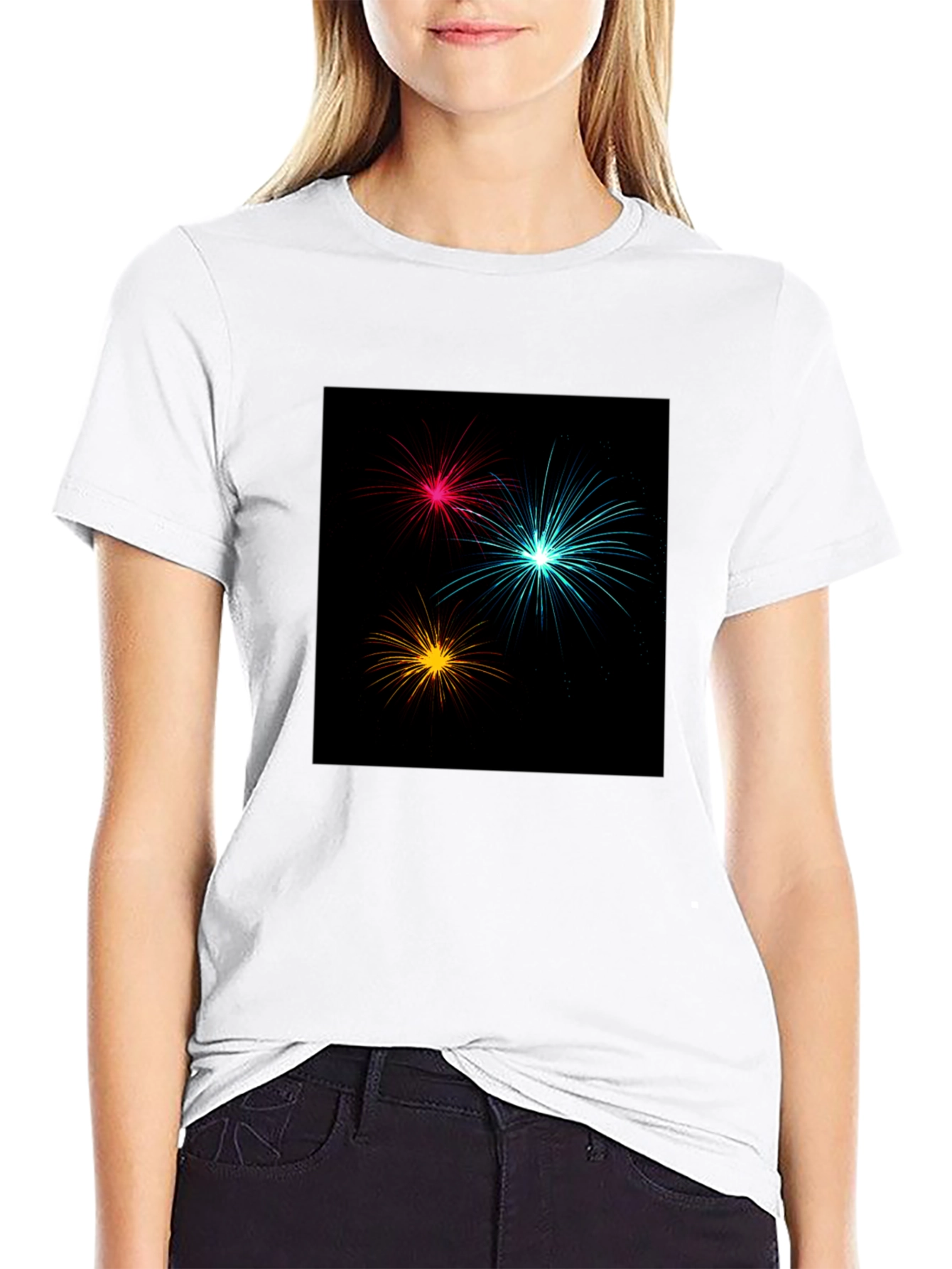 Fireworks Graphic Black Tee
