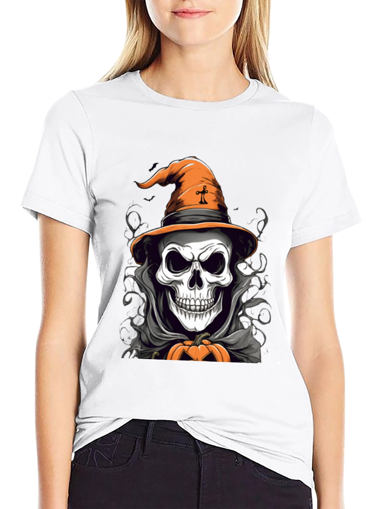 Halloween Skull Graphic Tee