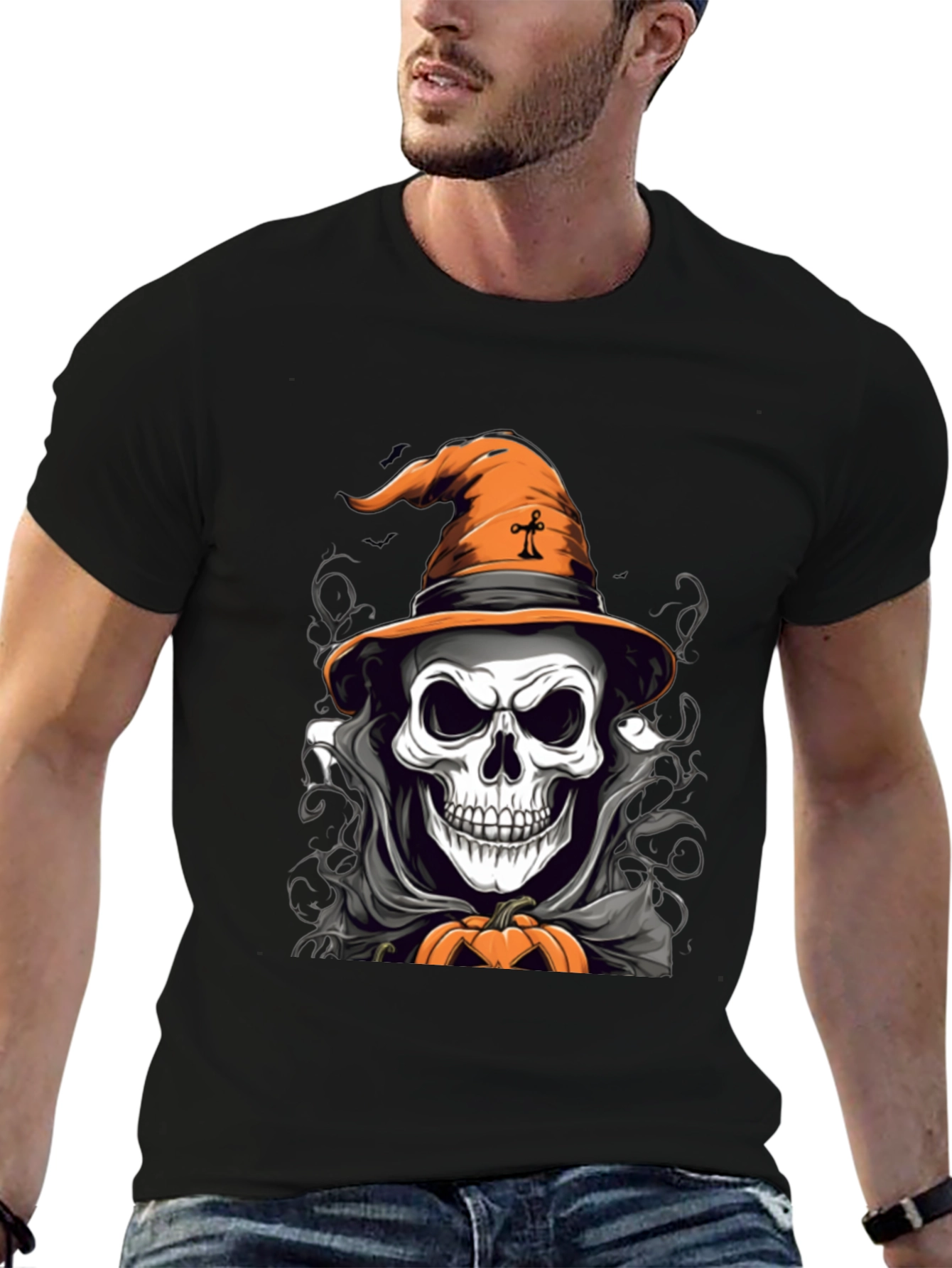 Halloween Skull Graphic Tee