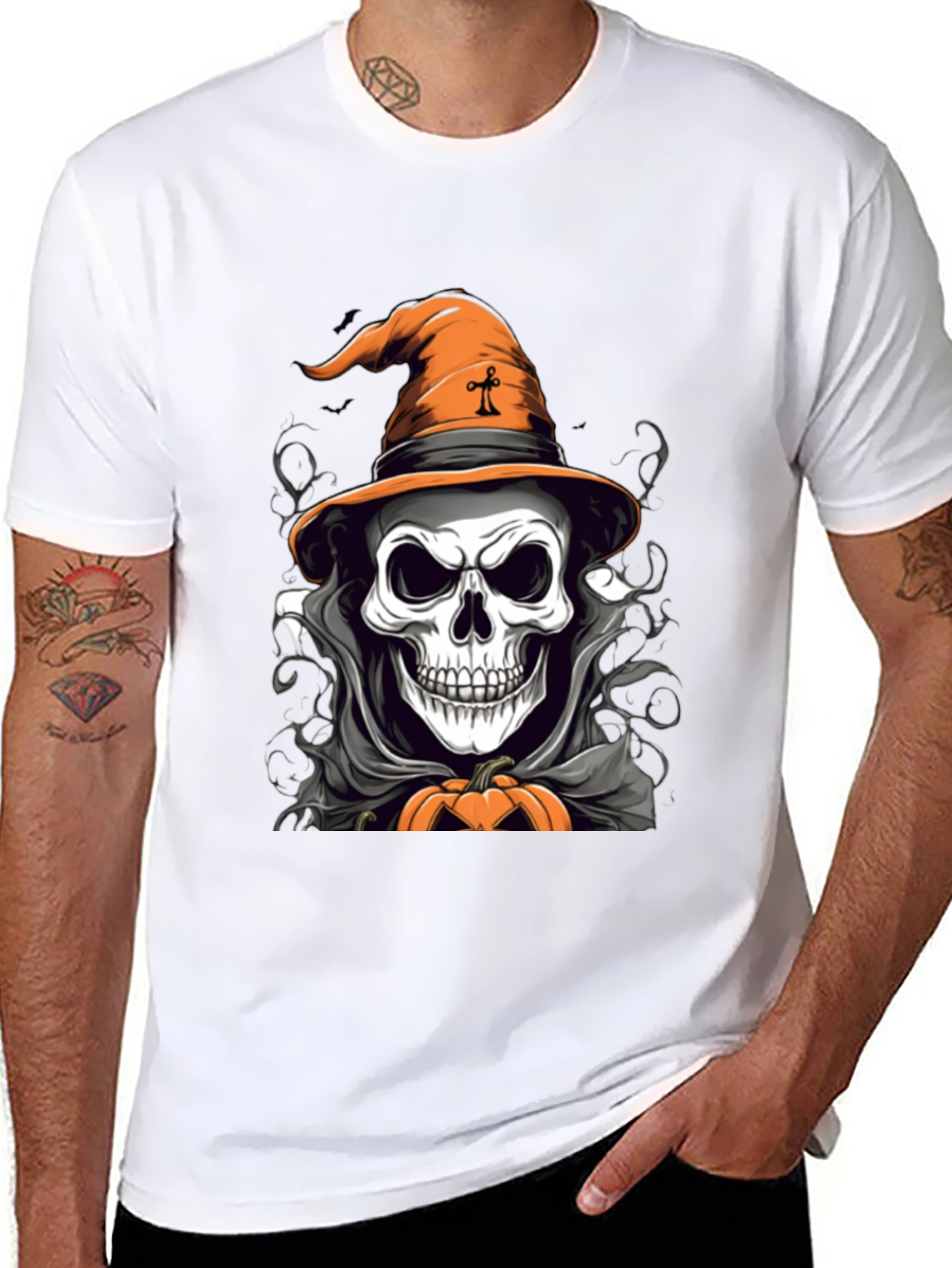 Halloween Skull Graphic Tee