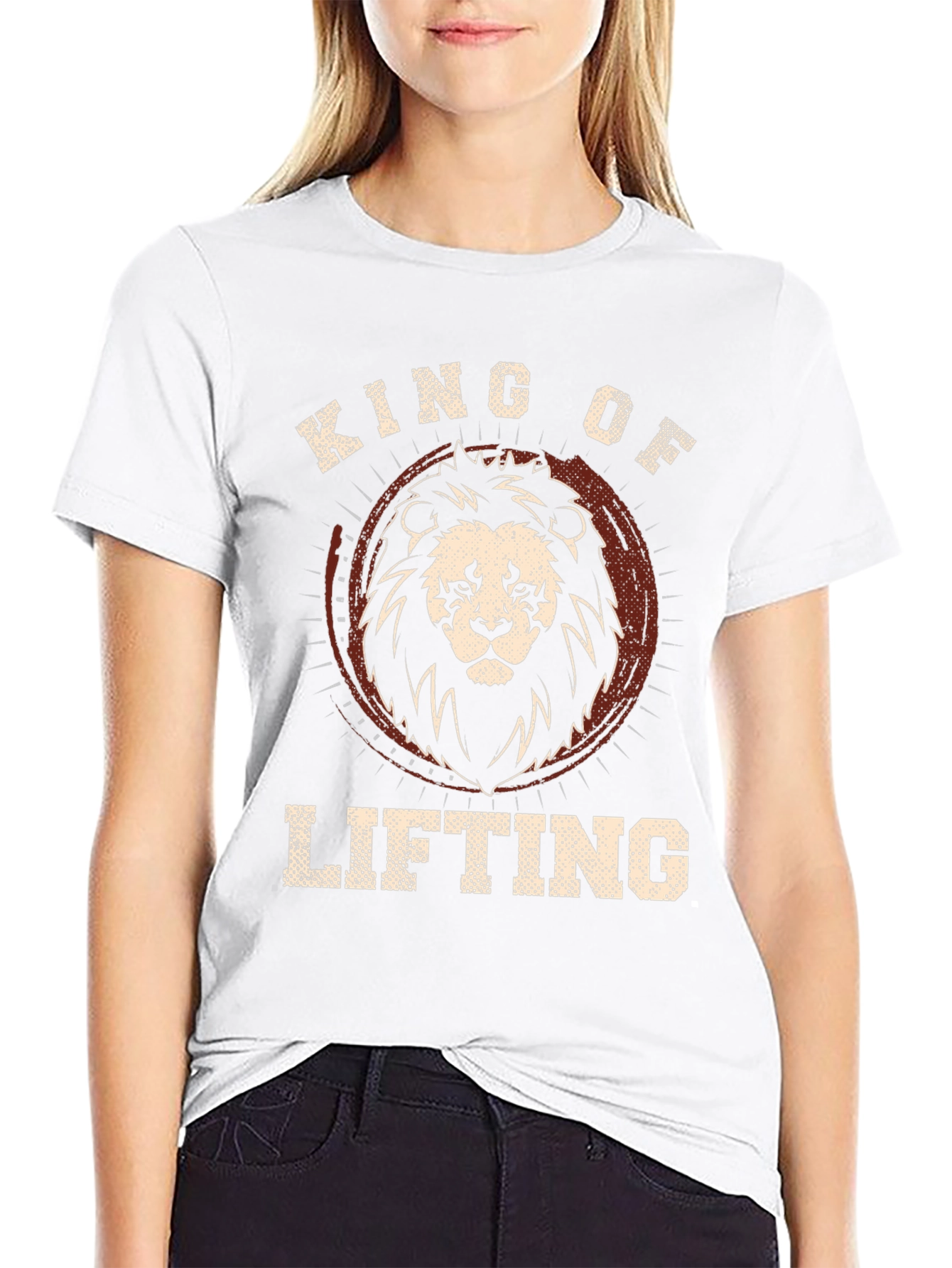 King of Lifting Lion Graphic Tee - Black
