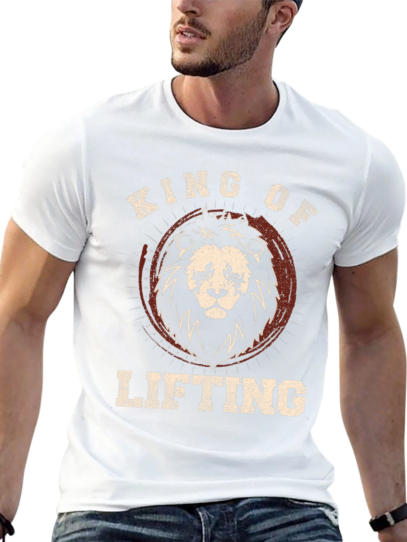 King of Lifting Lion Graphic Tee - Black