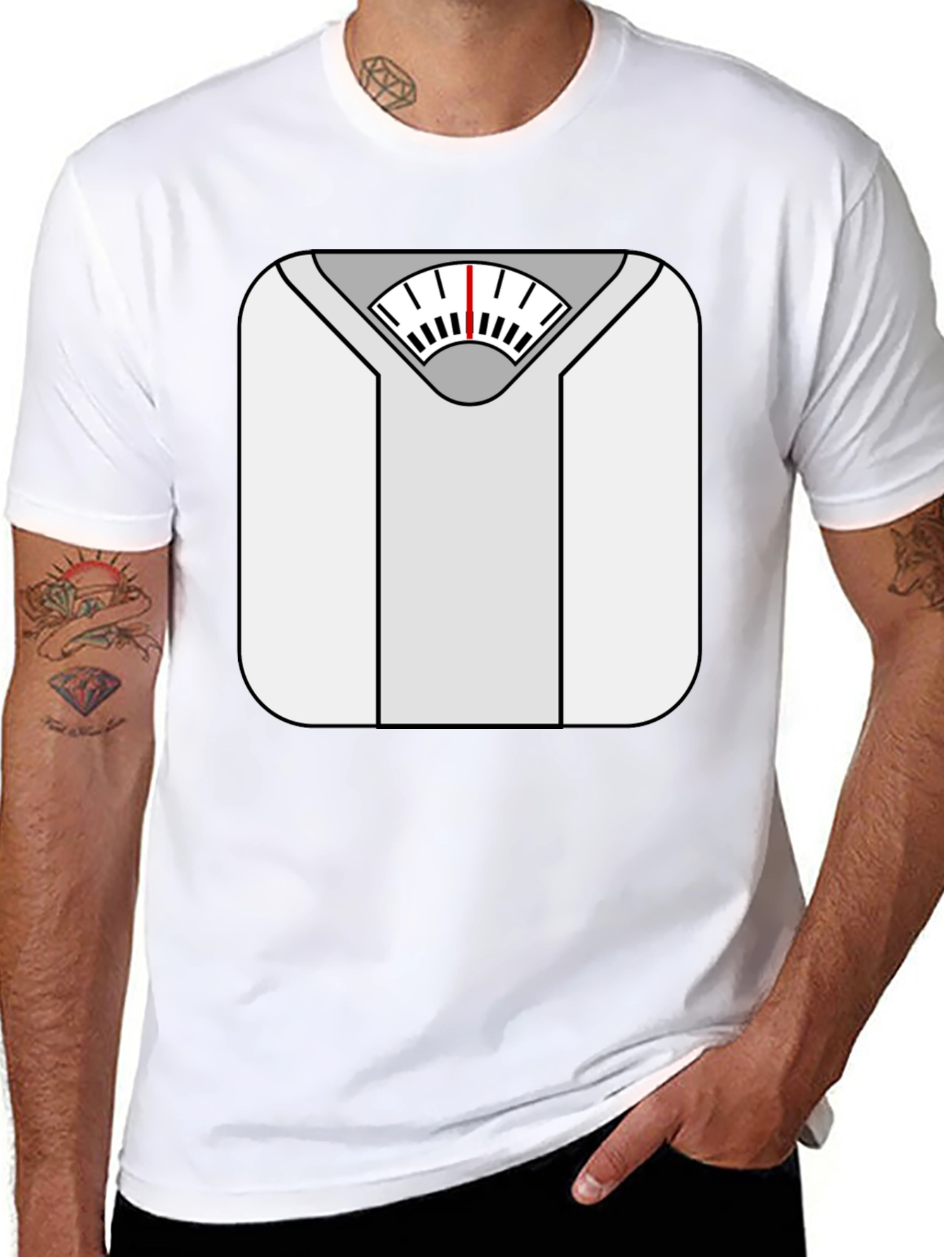 Weight Scale Graphic Tee - Funny Fitness Shirt