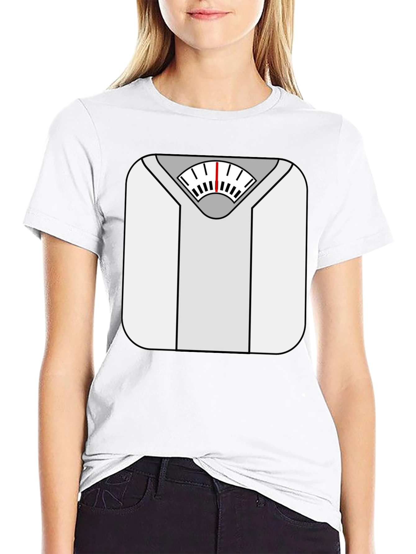 Weight Scale Graphic Tee - Funny Fitness Shirt