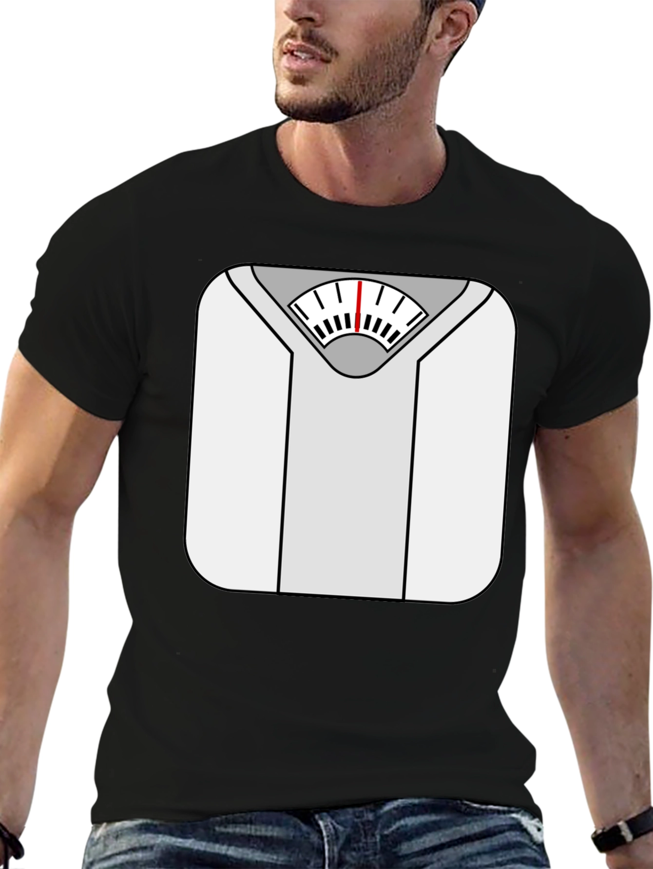 Weight Scale Graphic Tee - Funny Fitness Shirt