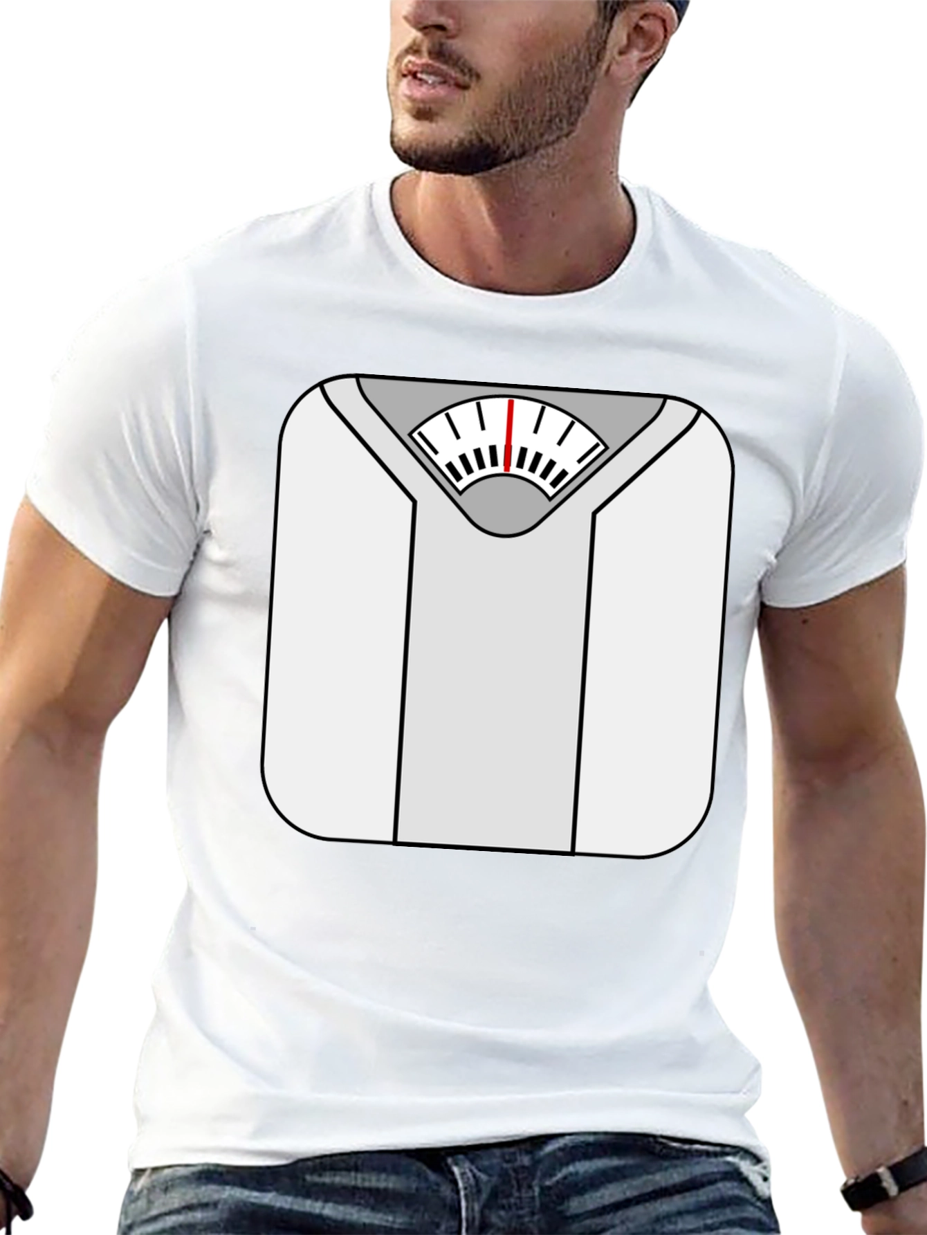 Weight Scale Graphic Tee - Funny Fitness Shirt
