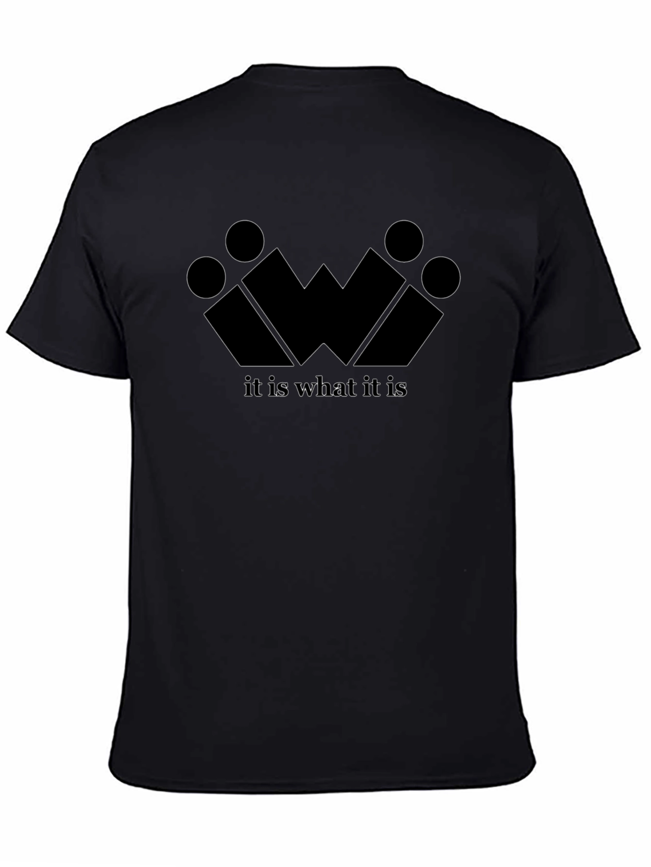 Geometric It Is What It Is Black Tee