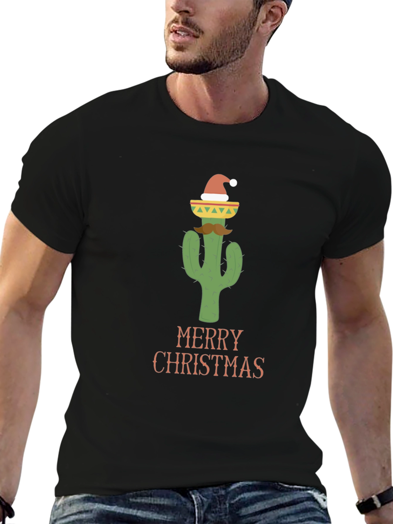 Festive Cactus Christmas T-Shirt