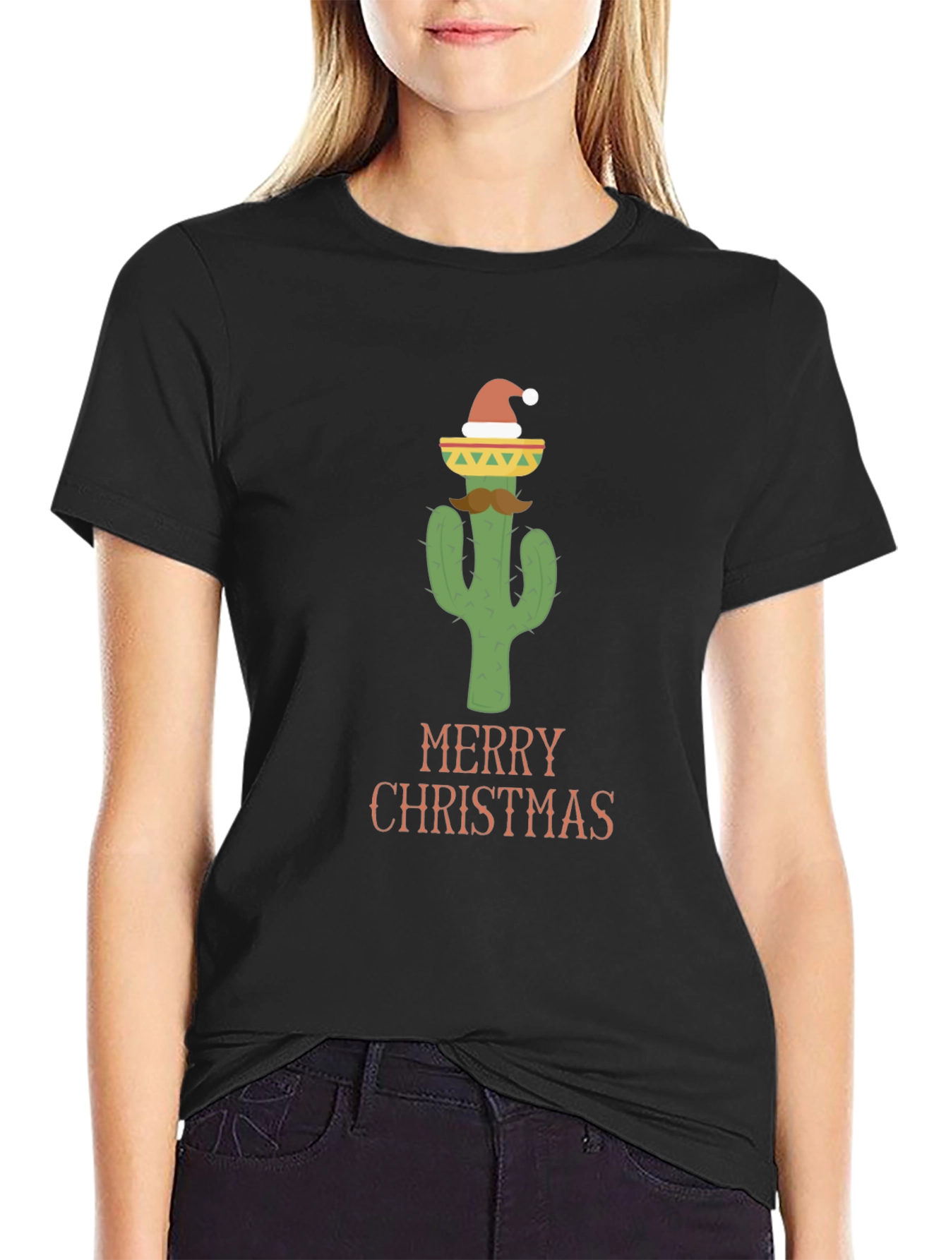 Festive Cactus Christmas T-Shirt