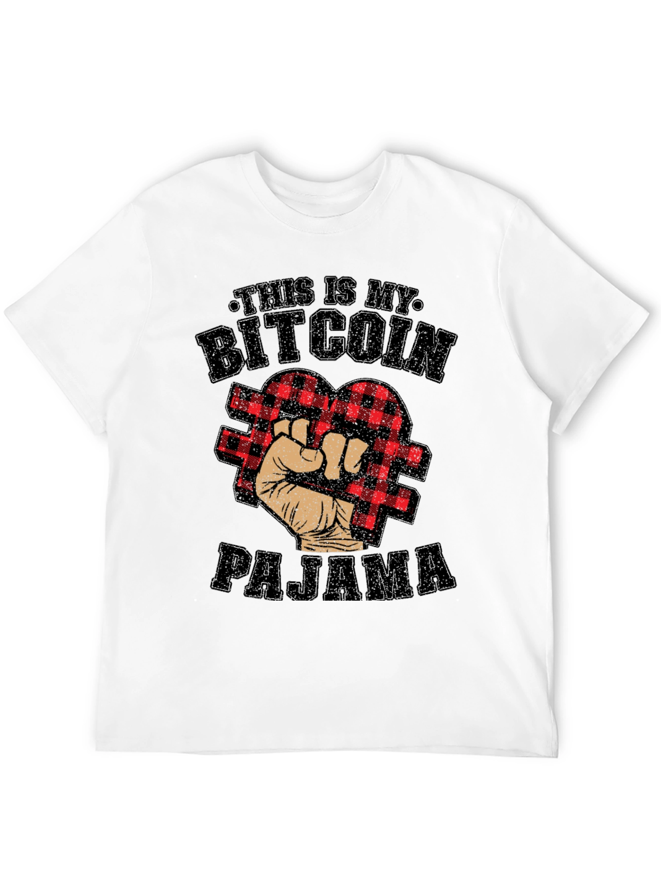 Bitcoin Pajama Black T-Shirt Crypto HODL