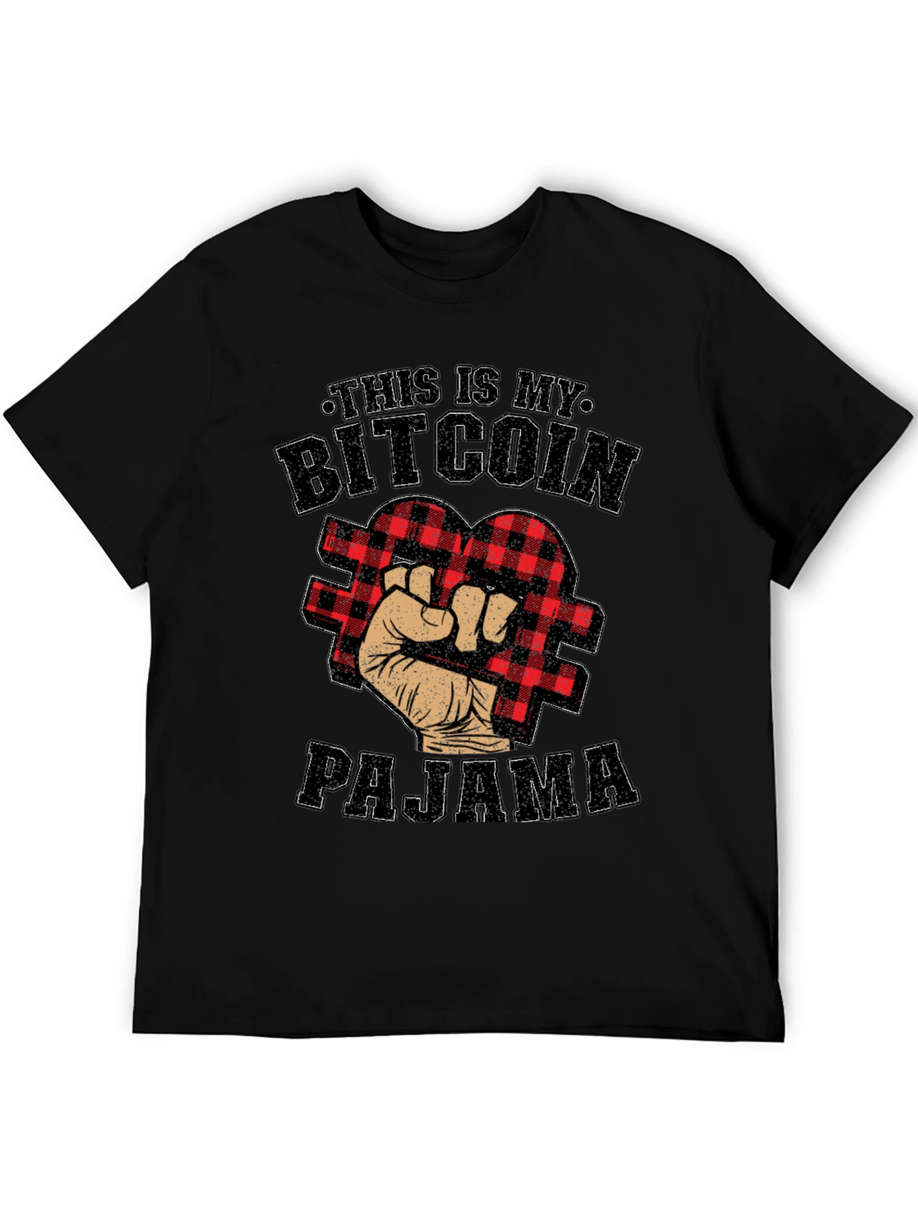 Bitcoin Pajama Black T-Shirt Crypto HODL