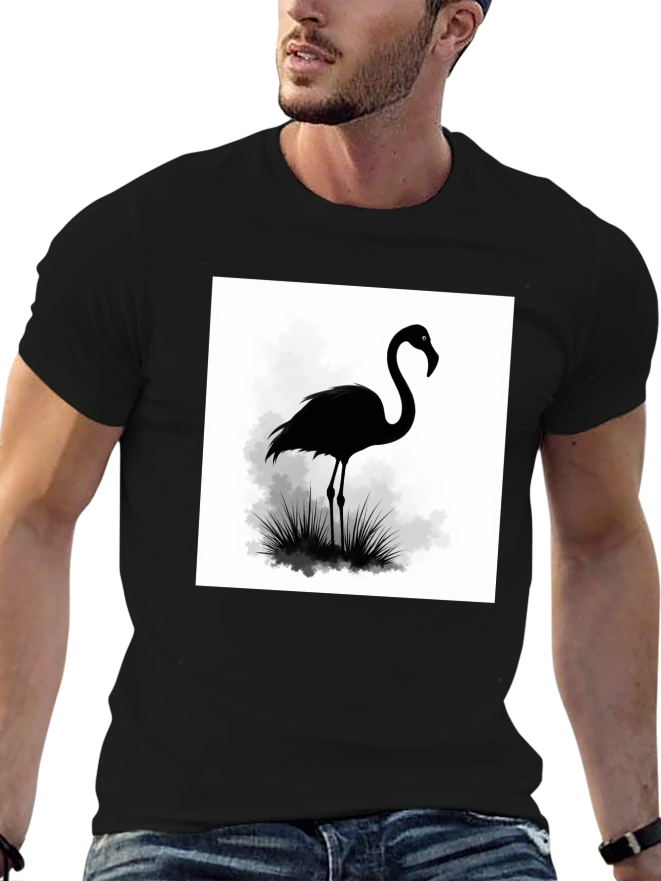 Black Flamingo Graphic T-Shirt