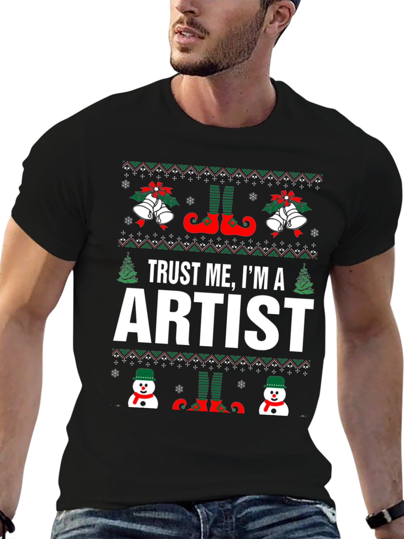 Trust Me Im An Artist Christmas Graphic Tee