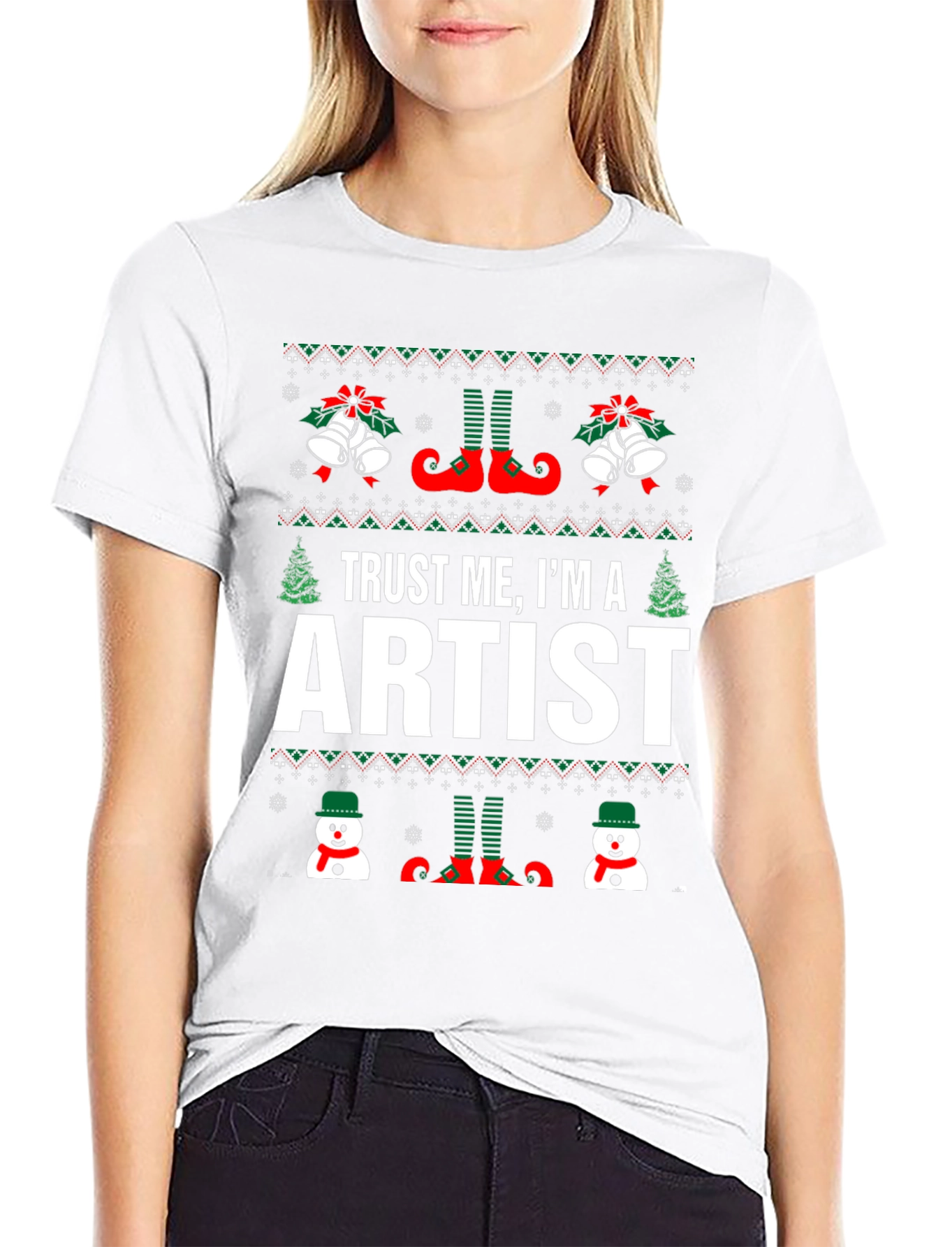 Trust Me Im An Artist Christmas Graphic Tee
