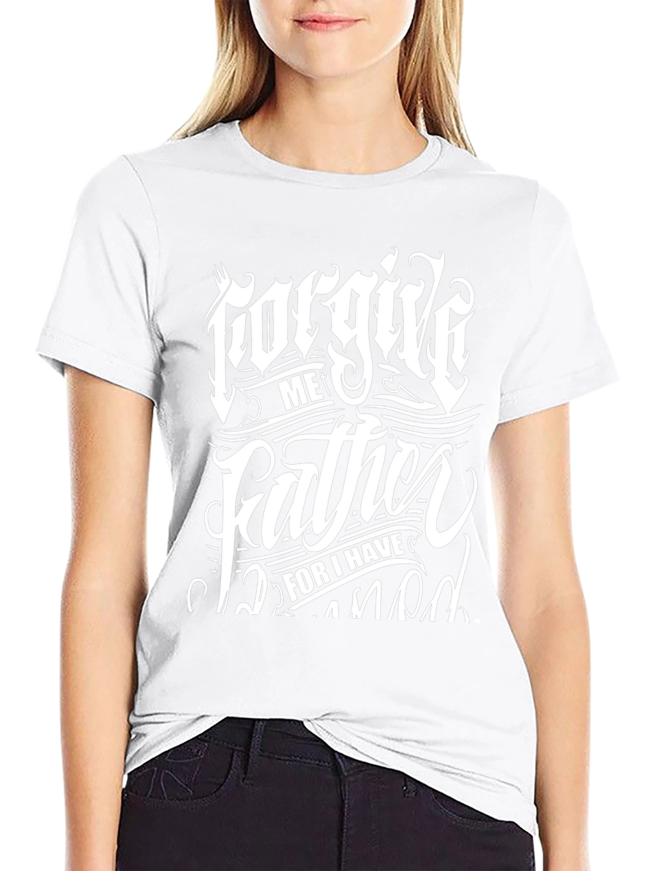 Forgive Me Father Black Graphic Tee