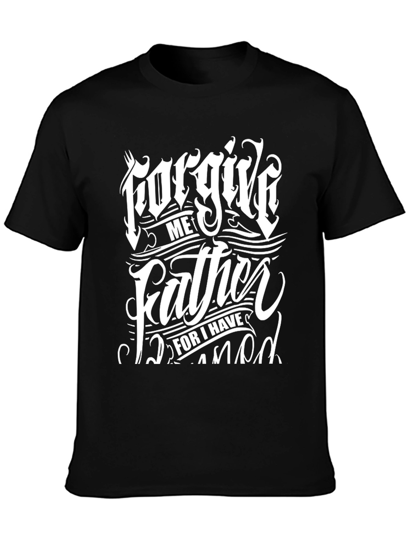 Forgive Me Father Black Graphic Tee