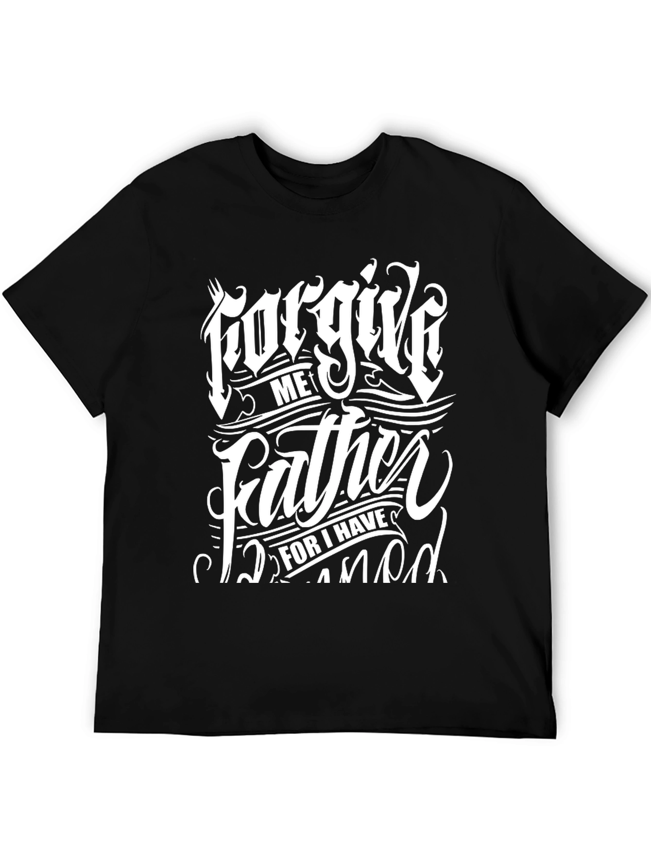 Forgive Me Father Black Graphic Tee