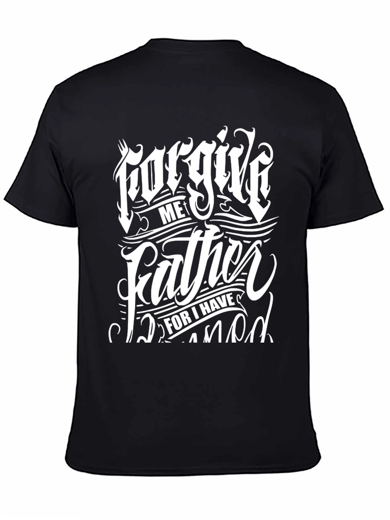 Forgive Me Father Black Graphic Tee