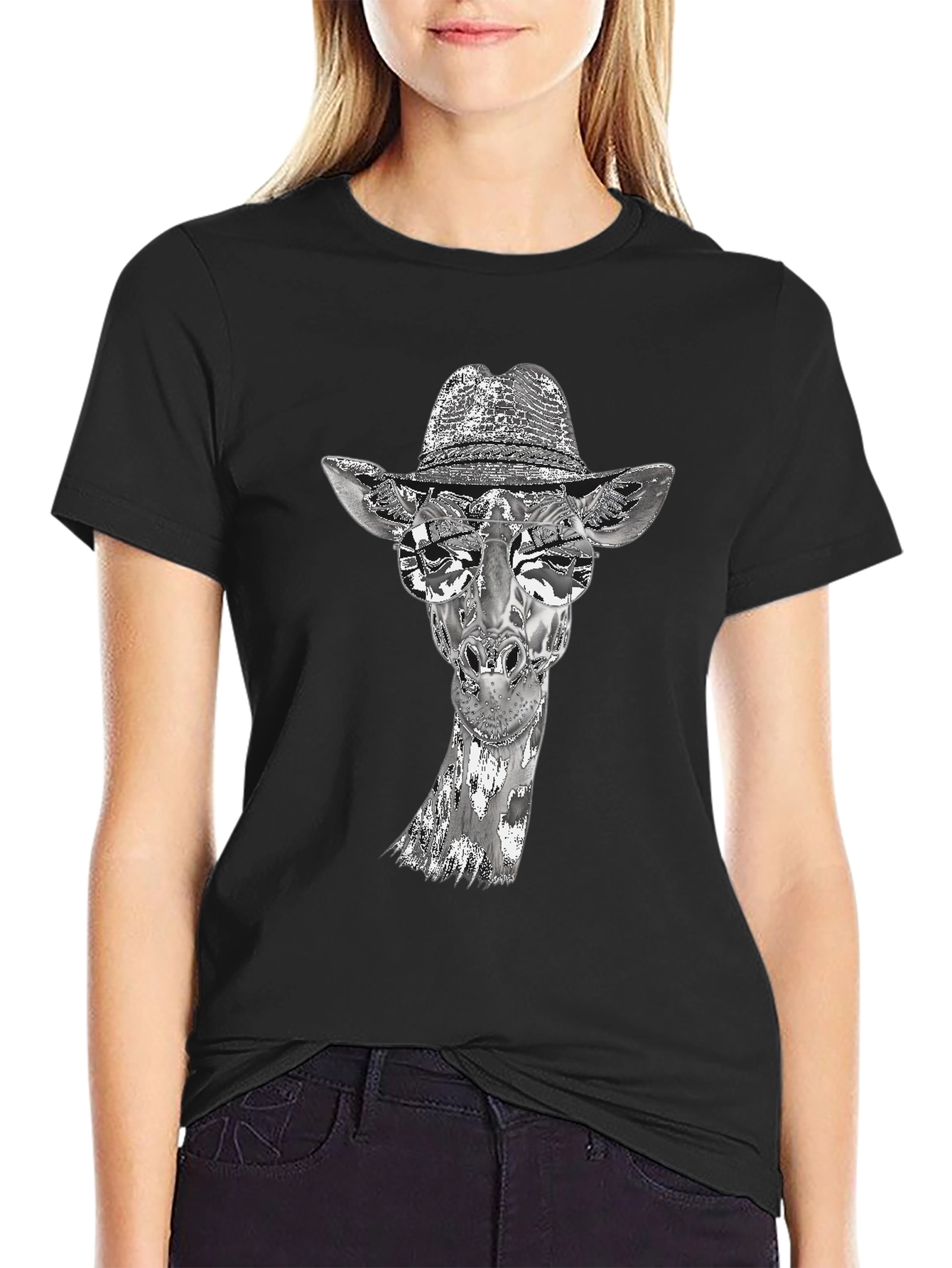 Giraffe Graphic Tee - Cool Animal Design